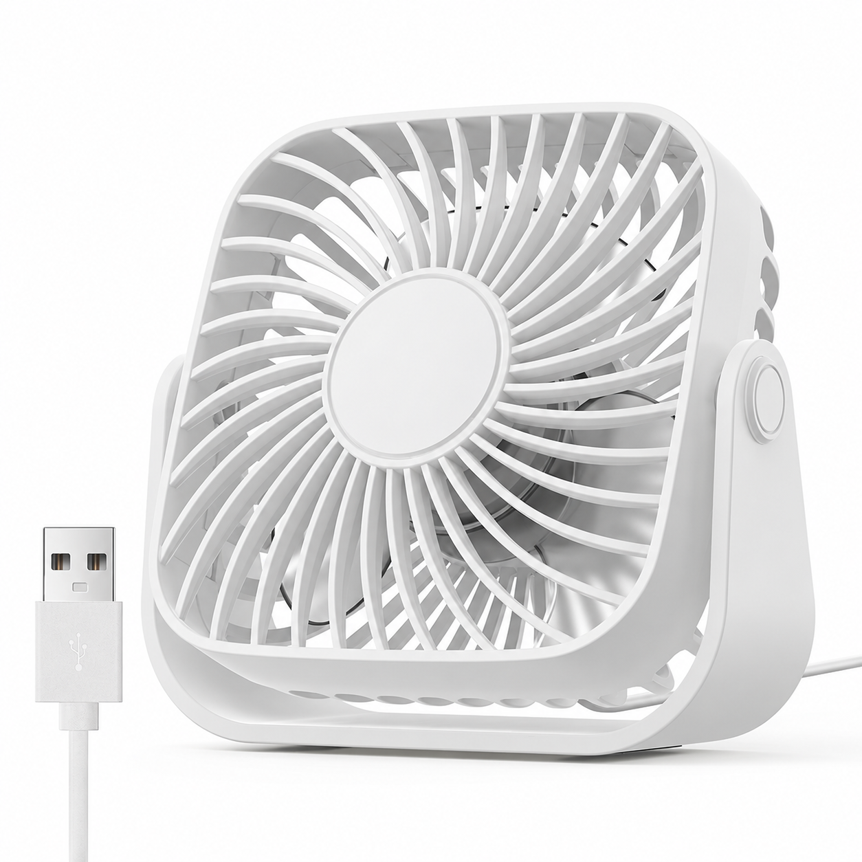 Mini Ventilateur de Bureau USB 360° – Fraîcheur Silencieuse Compacte