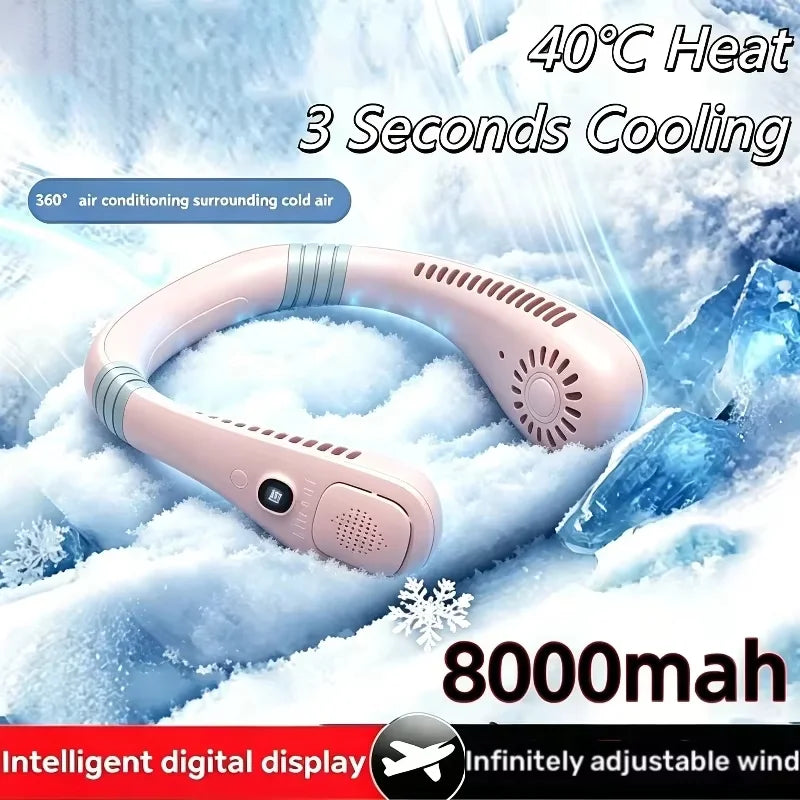 Ventilateur de cou sans pales Ventilatorius porté autour du cou