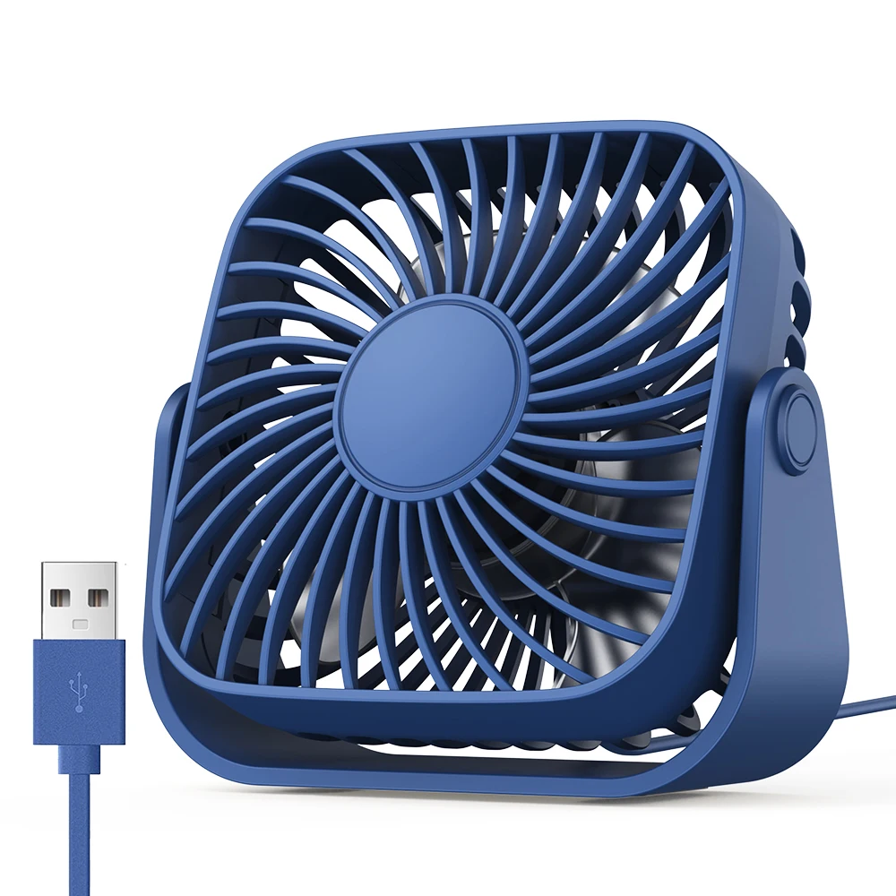 Mini Ventilateur de Bureau USB 360° – Fraîcheur Silencieuse Compacte
