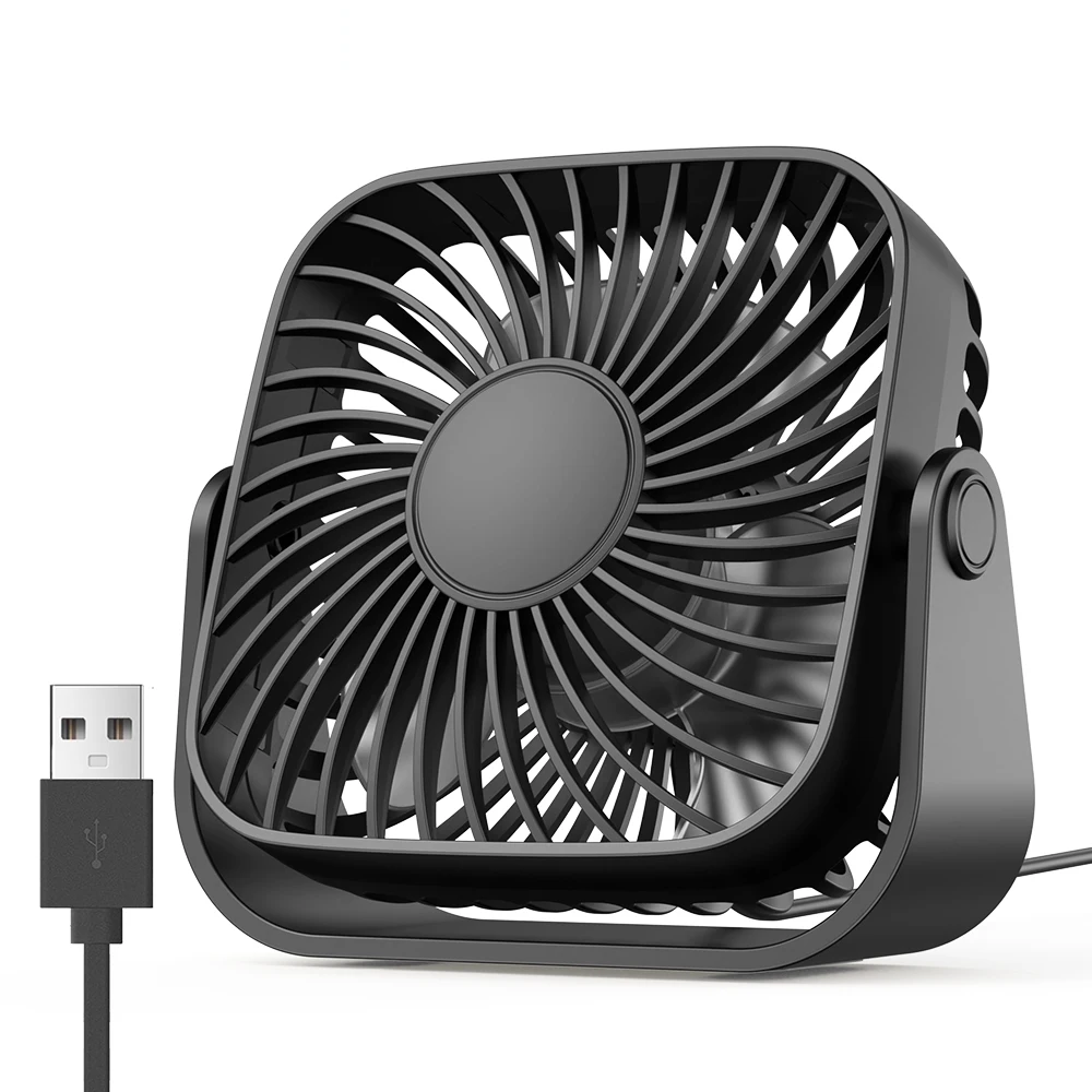 Mini Ventilateur de Bureau USB 360° – Fraîcheur Silencieuse Compacte